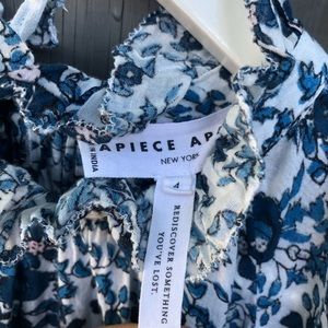 apiece apart mini dress blue floral